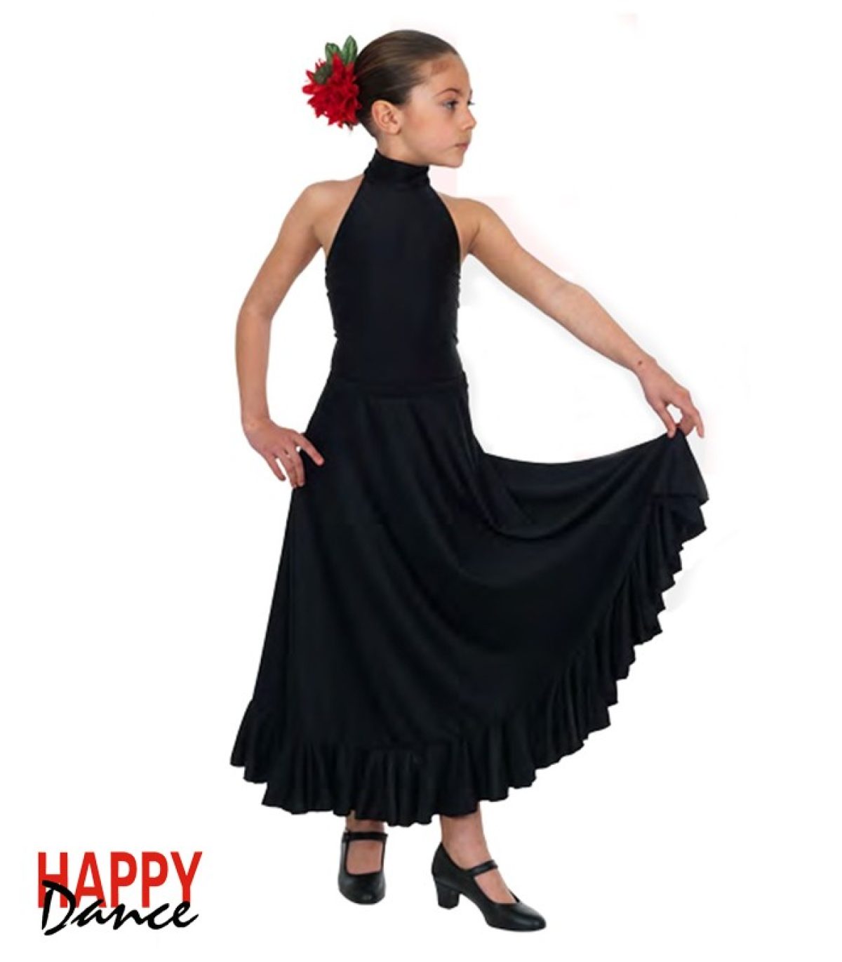 JORXG Falda Flamenco Mujer Español, Falda Ensayo Flamenco Largo Negro Rojo  Volante Simple Volante Doble para Mujer Falda Baile Danza Clase Fiesta (S,  Negro volante doble) : : Moda